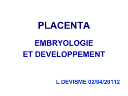 Embryologie du placenta