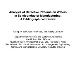 Analysis of Defective Patterns on Wafers in
