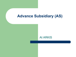 Advance Subsidiary (AS) - Abdul Rahman Kanoo International School