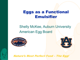 Eggs as Functional Emulsifier Presentation