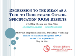 Regression to the Mean as a Tool to Understand Out