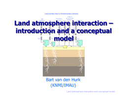 Land-atmosphere interaction and the conceptual model