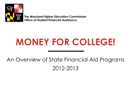 An Overview of State Financial Aid Programs