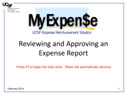 Reviewing and Approving an Expense Report