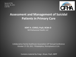 Managing Suicide Risk in Primary Care.