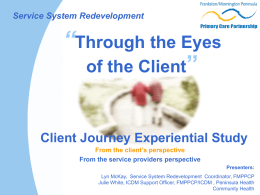 Through the Eyes of the Client - Client Journey