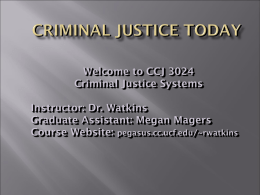 Criminal Justice Today