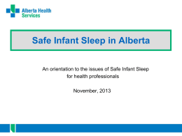Safe Infant Sleep in Alberta