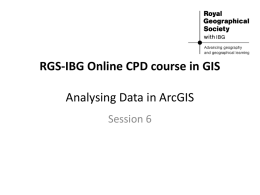 Analysing data in ArcGIS