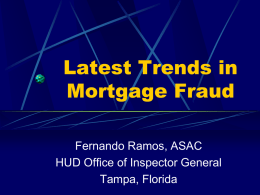 Latest Trends in Mortgage Fraud