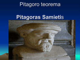 Pitagoro teorema Pitagoras Samietis
