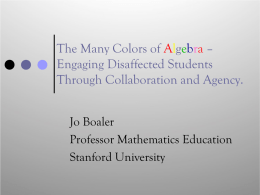 Jo Boaler presentation slides