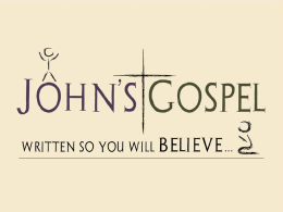 Intro To The Gospel Of John