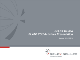 SELEX Galileo for PLATO