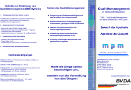 Qualitätsmanagement - BVDA Bundes Verband Deutscher