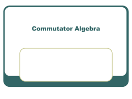 Commutator Algebra and Hermitian Operators