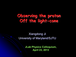 Observing the proton off the light-cone