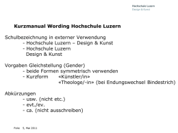 Wording - Hochschule Luzern