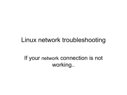 Linux network troubleshooting