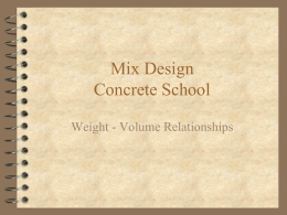 Mix Design Concrete School Level III