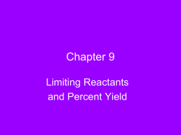 limiting reactant