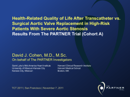 Results from The PARTNER Trial (Cohort A)