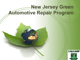 NJ Green Auto Repair Program Overview.