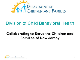 REQUEST FOR PROPOSALS FOR New Jersey Task Force on Child