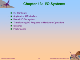 Chapter 13 I/O Hardware