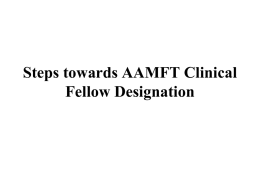 PowerPoint on AAMFT & CRPO membership steps