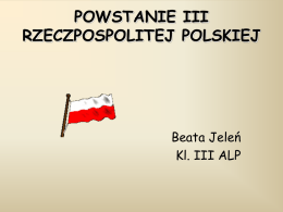 powstanie iii rzeczpospolitej polskiej