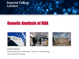 Gareth Gerrard – Genetic Analysis of DBA