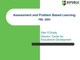 RP-PBL: Assessment