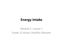 Energy Intake