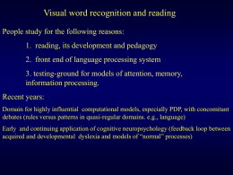 Visual Word Recognition Overview