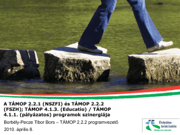és a TÁMOP 2.2.2. (FSZH) - Állami Foglalkoztatási Szolgálat