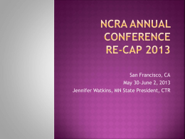 NCRA Annual conference re