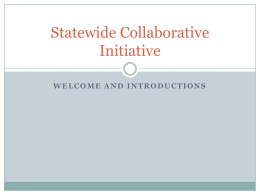 Statewide Collaborative Initiative PowerPoint