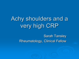 Achy shoulders and a very high CRP