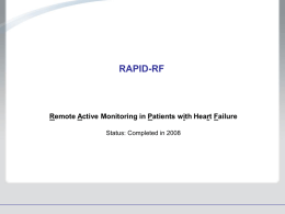 RAPID-RF Remote Active Monitoring in Patients