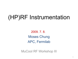 RF Instrumentation