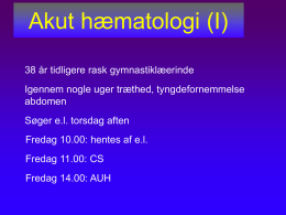 Akut hæmatologi (I)