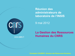 La politique RH du CNRS