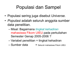 Populasi dan Sampel