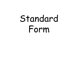 Standard Form Ax + By = C