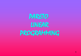 4.6 Pareto Linear Programming