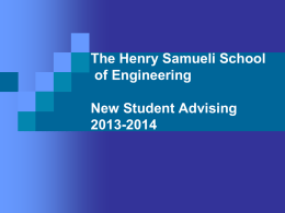 The Henry Samueli School of Engineering New Student Orientation