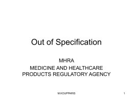 Out-of-Specification (OOS) Result