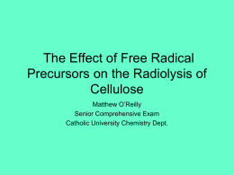 The Effect of Irradiatied Adsorbed Species on cellulose by ESR
