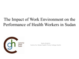 The impact of the work environment on the performance of health